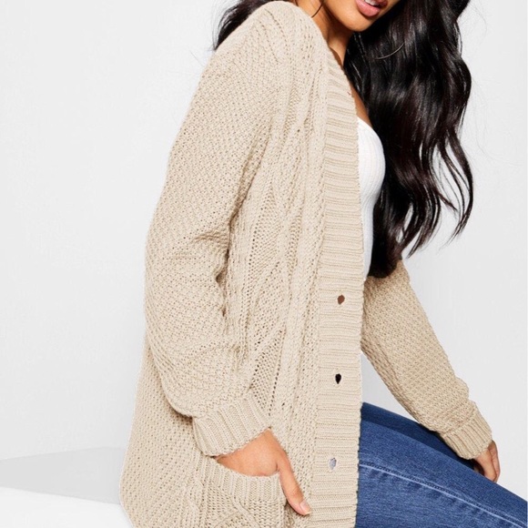 Sweaters | Oatmeal Boyfriend Cardigan 